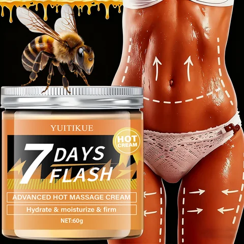 60g Hot Massage Cream - Suitable for building muscles, body moisturizer, suitable for thighs, legs, abdomen, arms and buttocks,