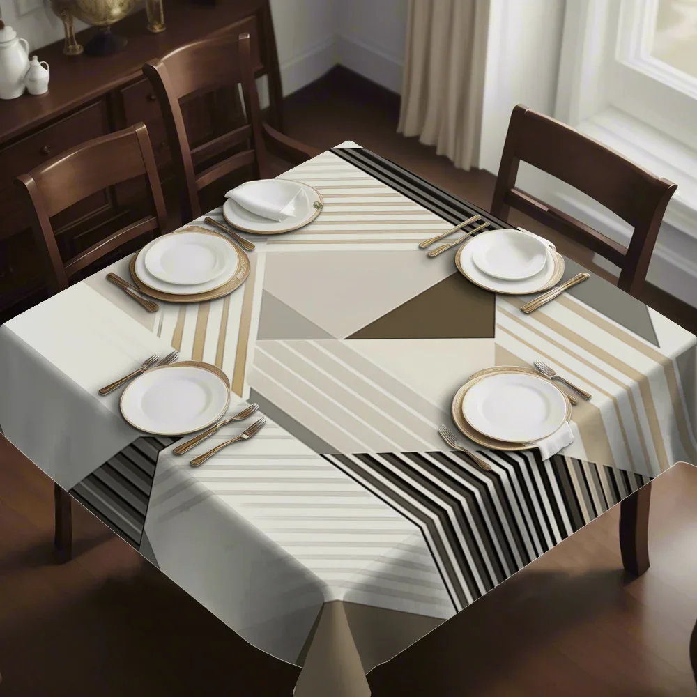 JIT, 1pc, fashionable and creative series print pattern, new light luxury high-end square tablecloth yzb