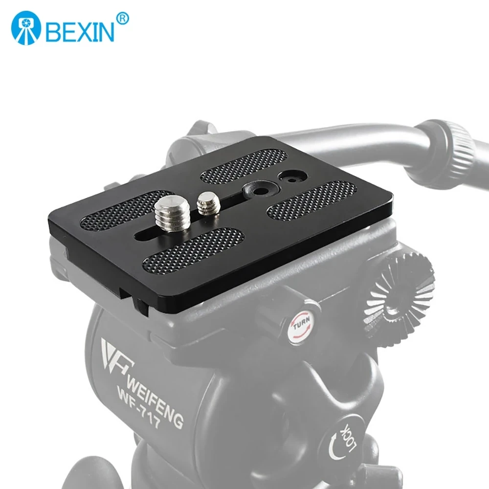 BEXIN Camera Quick Release Plate Tripod Hydraulic Head Mount Plate for Weifeng 717 EI-717A Video Tripod Head Tripod Accessories
