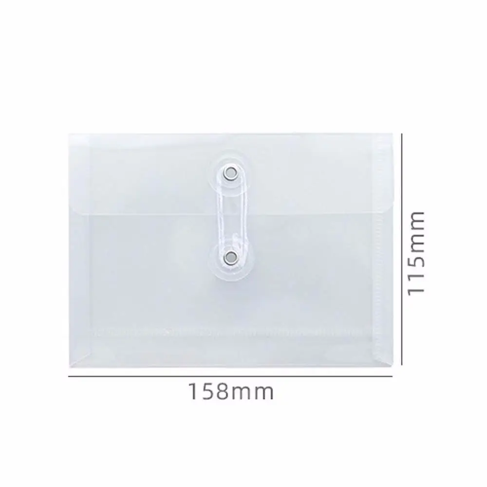 Transparent Waterproof File Bag Stationery Mini School Office Supplies Document Bag A6 Size File Folder Organizer A6 Folder