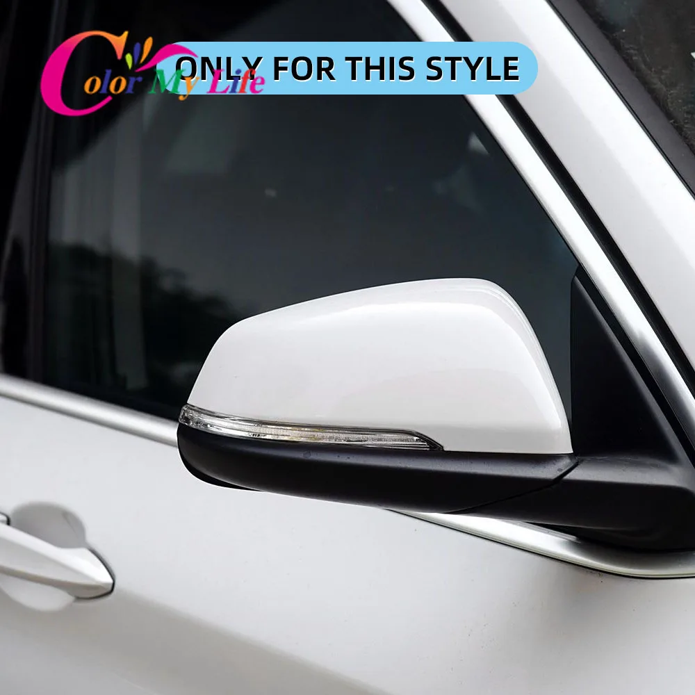 لسيارات BMW X1 F48 2016-2022 غطاء مرآة الرؤية الخلفية للسيارة ABS 2 قطعة مرايا الأبواب الجانبية ملحقات حماية الكسوة