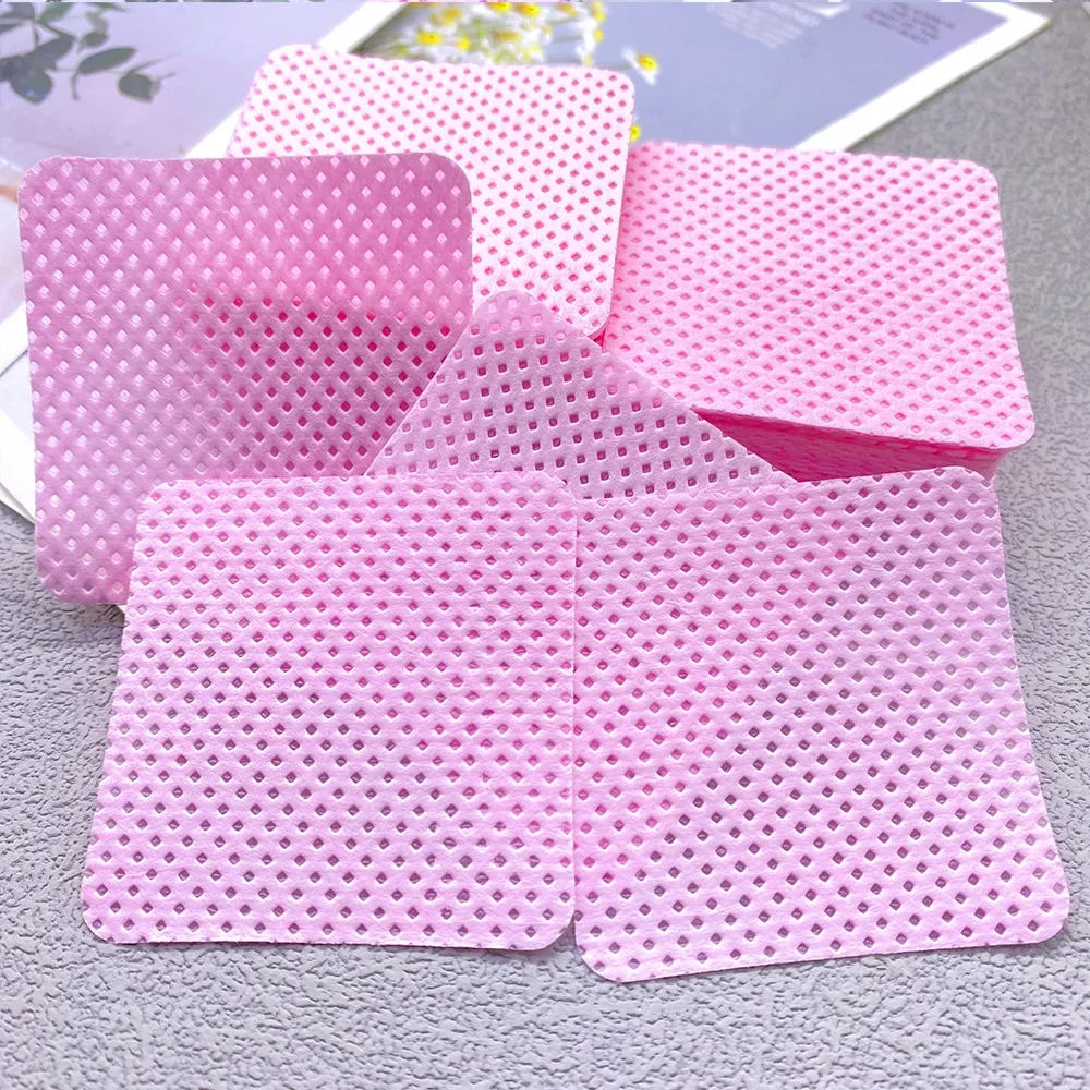 100 個新しいワイプ紙綿まつげ接着剤リムーバー接着剤ボトルの口を拭く詰まりを防ぐ接着剤クリーナーパッド