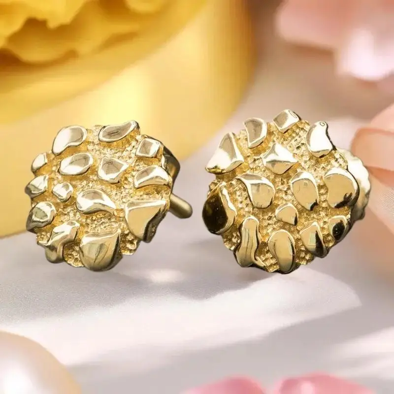 Snazzy Quondam Shifting Geometric Gold Earrings, Metal Comfort and Adaptable Adornment for Women Men Souvenir