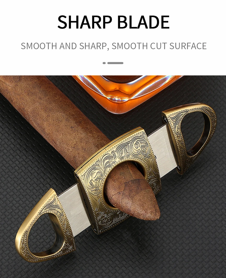 GALINER Cigar Cutter Lighter Set Smoking Accessories Puro Drill Punch New Unusual Lighter Jet Gas Charuto Knife