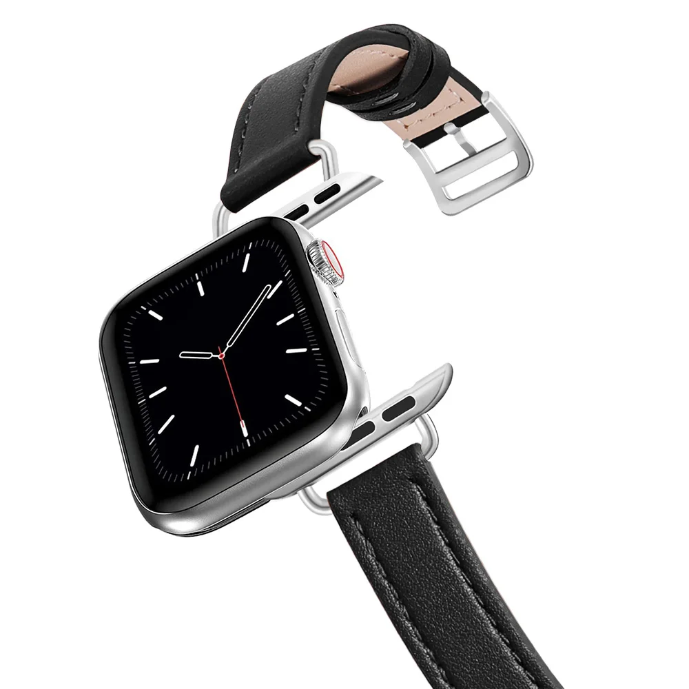 Leather Strap For Apple Watch Band Ultra 49mm 44mm 42mm 38mm 41mm 45mm Women Fashion Bracelet for iWatch Series se 8 7 6 5 4 3 2