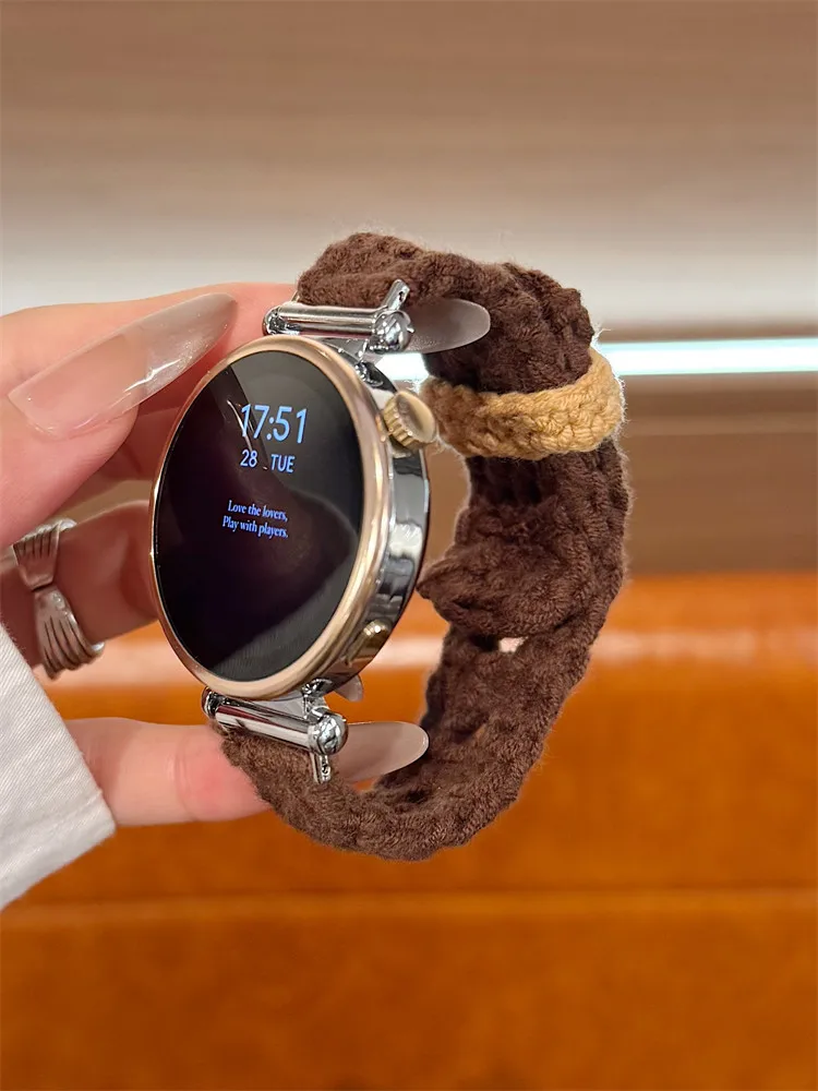 

22mm/20mm/18mm Red Autumn/Winter Soft Wool Knitted Fashion Strap for Huawei GT5/GT5 Pro/GT4/GT2/3/4