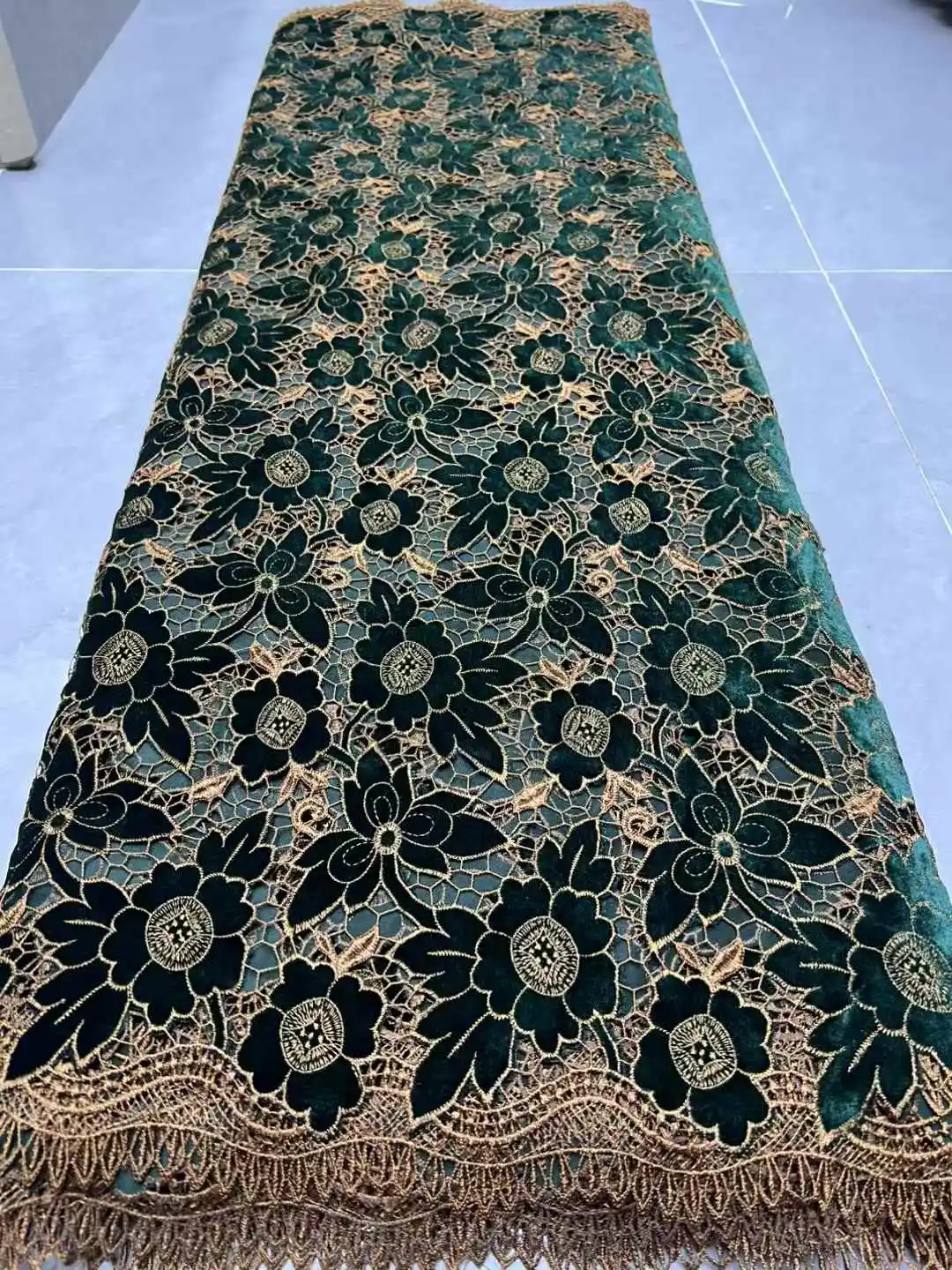 Африканская кружевная ткань 2026, высокое качество, нигерийская кружевная ткань, бархатная лазерная вышивка, сетчатый шнур, кружево для свадебного платья, 5 ярдов