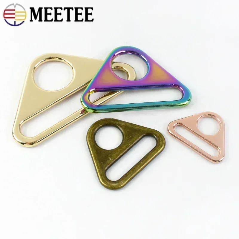 30Pcs 20-50mm Metal Buckles Triangle Adjust Belt Buckle Bag Strap Webbing Carabiner Clasp Bikini Metalic Ring Hardware Accessory