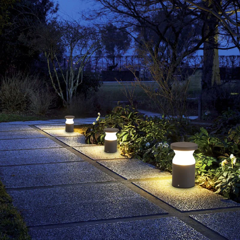 Moderne einfache wasserdichte Außen leuchte Rasen leuchte Garten leuchte