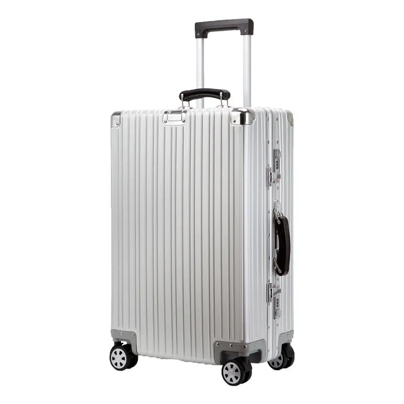 

All Aluminium Magnesium Alloy Retro Luggage 29 inch Large Capacity Suitcase 20'' Boarding Box 24'' Cabin Metal Suitcase On Wheel