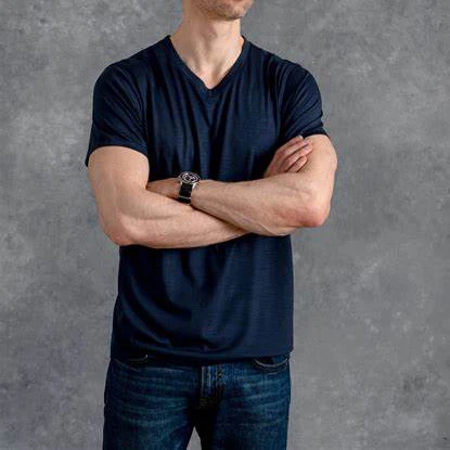 Superfine Merino Wool T Shirt Men Base Layer Merino Shirt Wicking Breathable Quick Dry Anti-Odor No-itch Big USA Size image 4