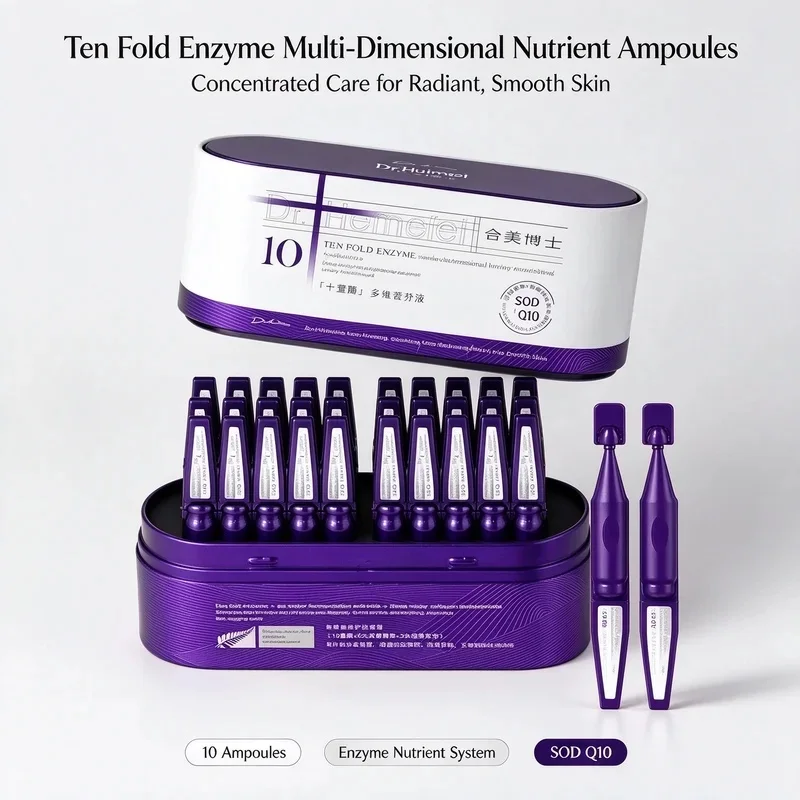 Disposable Ampoule Serum With 10 Enzymes Multi Nourishment Deeply Infuse Skin Base Rejuvenate Facial Skin Care Essence JJ5182
