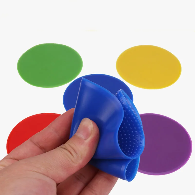 10 قطع 12 سم أقراص تحديد خفة الحركة TPE غير قابلة للانزلاق، مناسبة لكرة القدم وكرة السلة واللياقة البدنية وتدريبات السرعة وخفة الحركة.