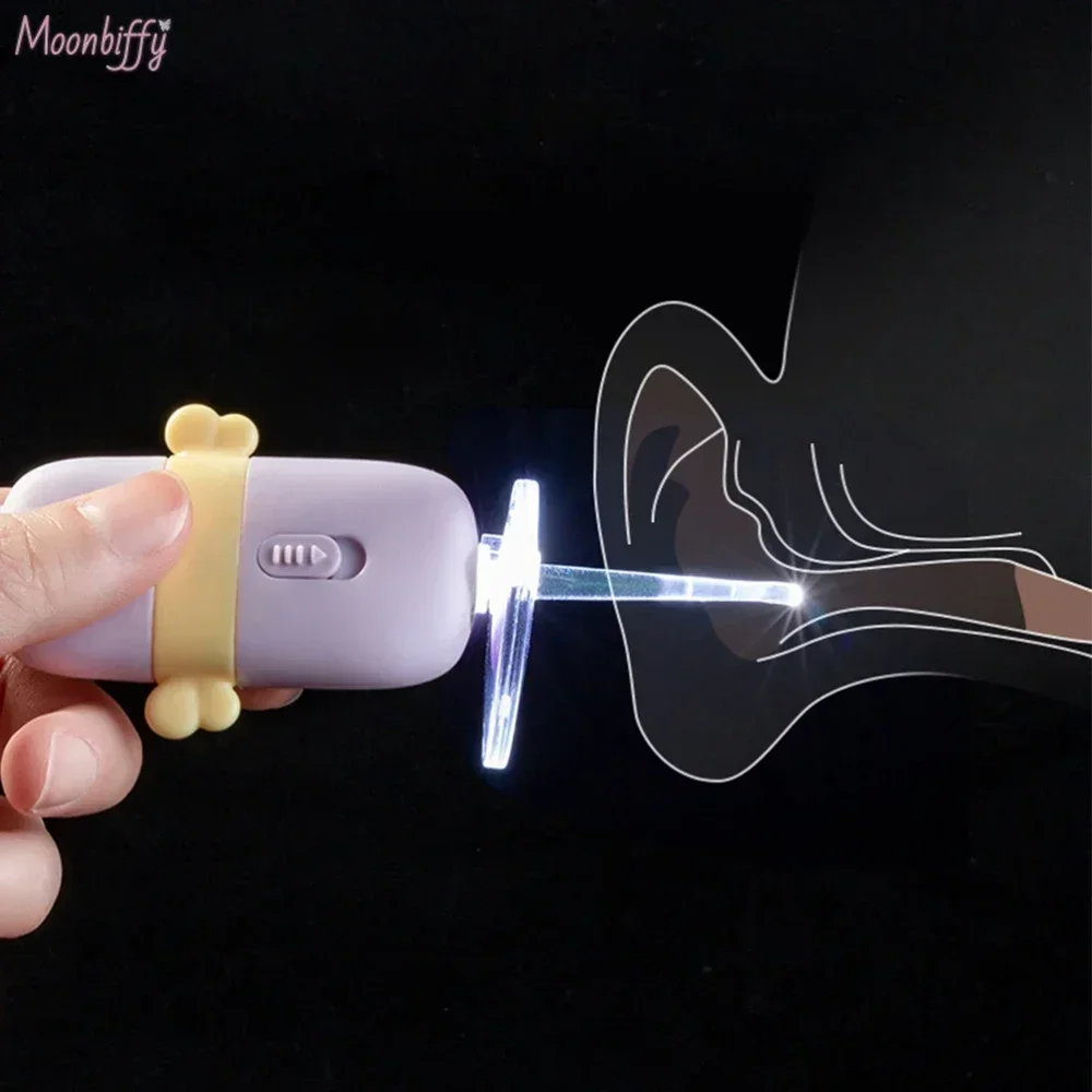 

Cartoon Baby Ear Cleaner Earwax Removal Tool Flashlight Earpick Ear Cleaning Luminous Ear Curette Light Spoon For Children