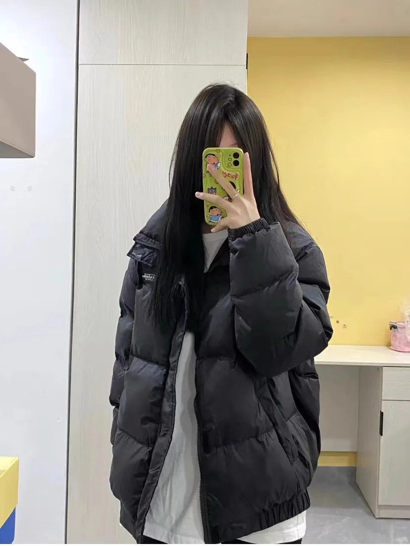 Winter Oversize Thiened Down Katoen Jaet Dames Brood Sle Jas Koreaanse Loose Fit Lange Sve Ritssluiting Polyester F...