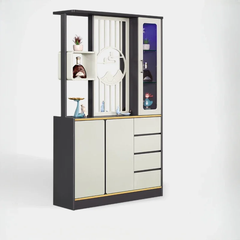

Premium Small Apartment Entry Cabinet, Double-sided Sofa Partition, Shoe Storage, Red Wine Integrated Screen, New Wall Cabinet