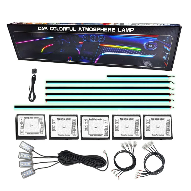 Car Hidden Acrylic 64 Color RGB Car Interior Symphony Ambient Light