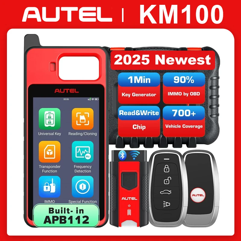 

Autel MaxiIM KM100 Брелок для программирования, иммобилайзер, инструмент, 2 шт., Autel IKEY для генерации ключей 60s, OBD IMMO Key Learning на 99% автомобиле
