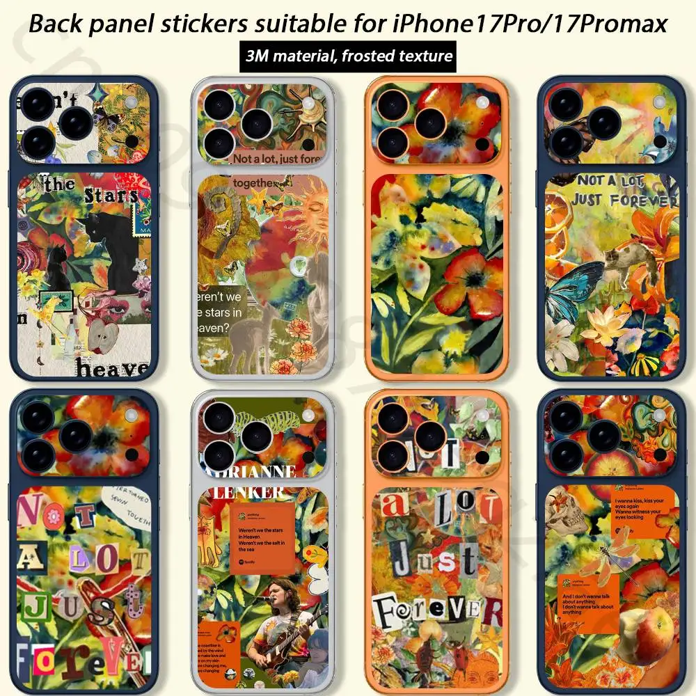

Adrianne Lenker For iPhone 17 pro Max /17 pro Full Cover Decal Skin Wrap 3D Colorful Rear Protective Sticker Film