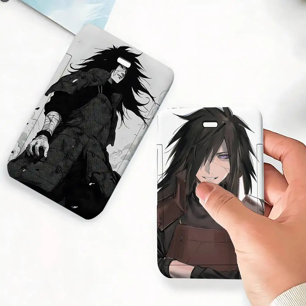 U-Uchiha Madara Card Holder, Leather Card Storage Box, Key Chain, Access Tag Holder, ID Card Holder, Key Chain