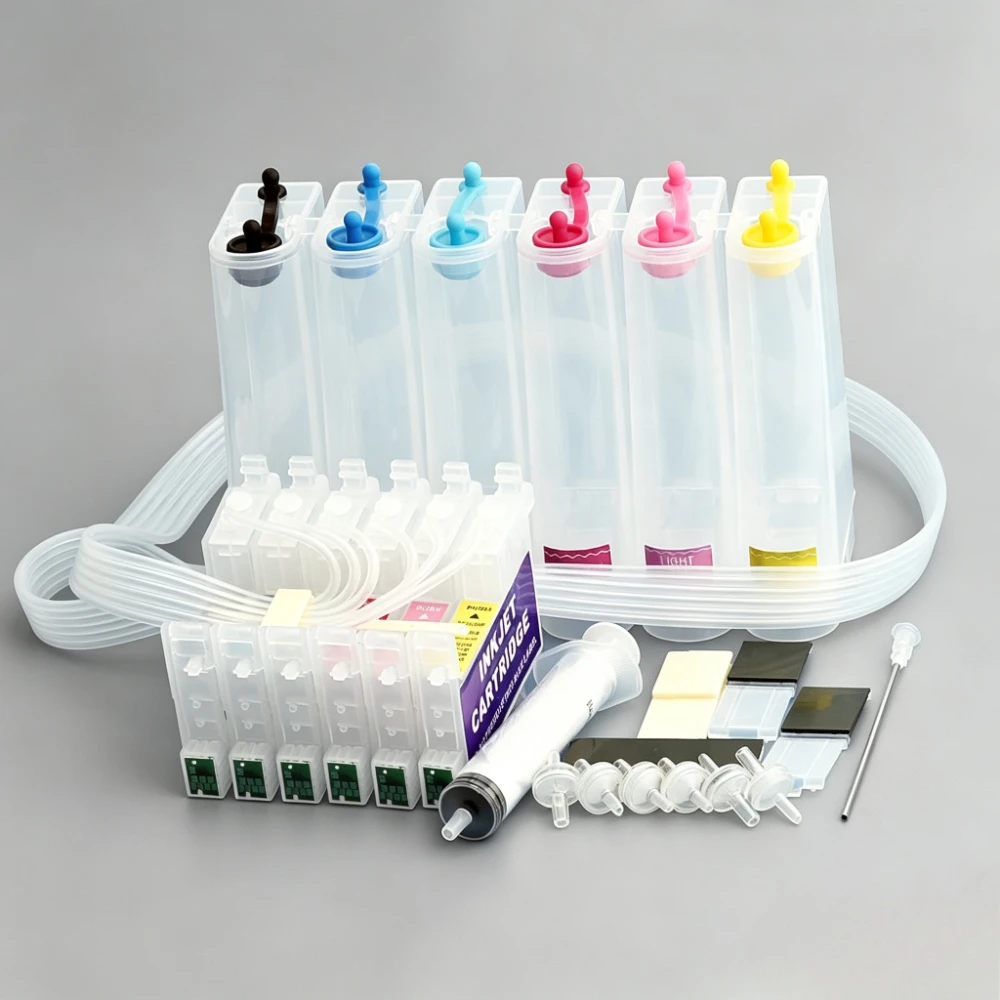 6‑Color CISS Continuous Ink System T0481 T0482 T0483 T0484 T0485 T0486 For Epson Stylus‑Photo Series Printer Accessories