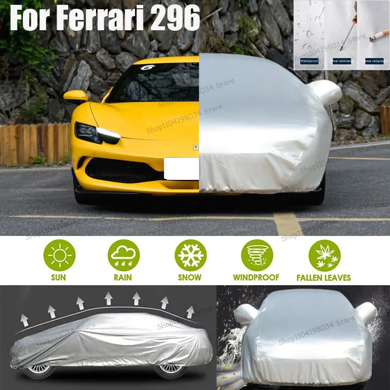 

For Ferrari 296 Auto parts Anti snow Anti dust Sunscreen Anti-uv Anti peeling paint And Anti Rainwater 210t car cover Car cover