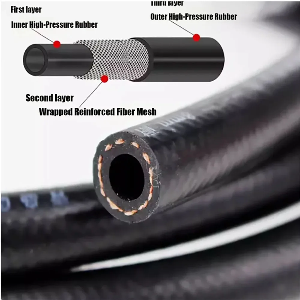 ID3~38mm NBR diesel engine high-pressure oil pipe, high temperature resistant oil delivery hose 1M