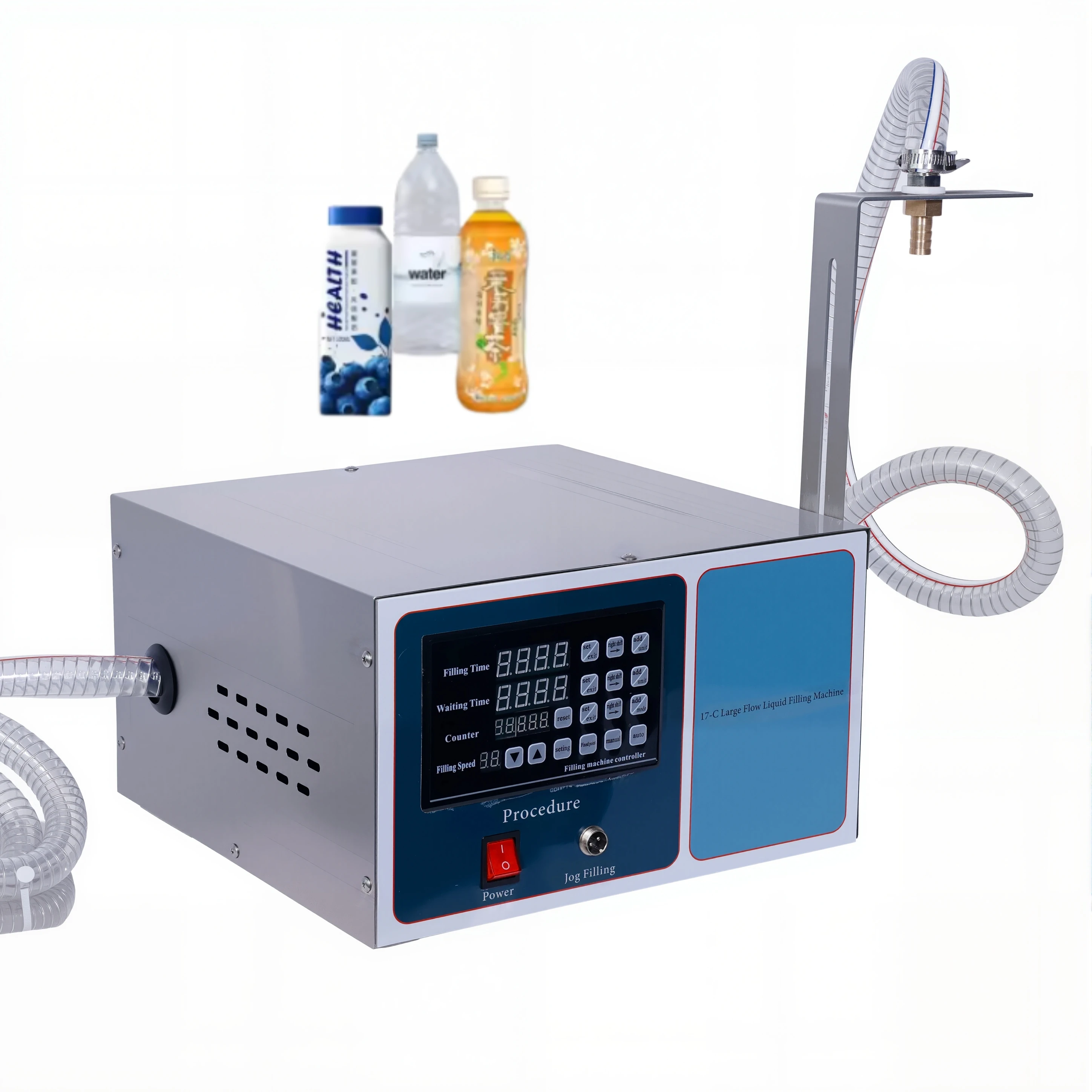 High-Flow Desktop Continuous Liquid Filling Machine Bottled Big Flow Filling Machine for Small Businesses