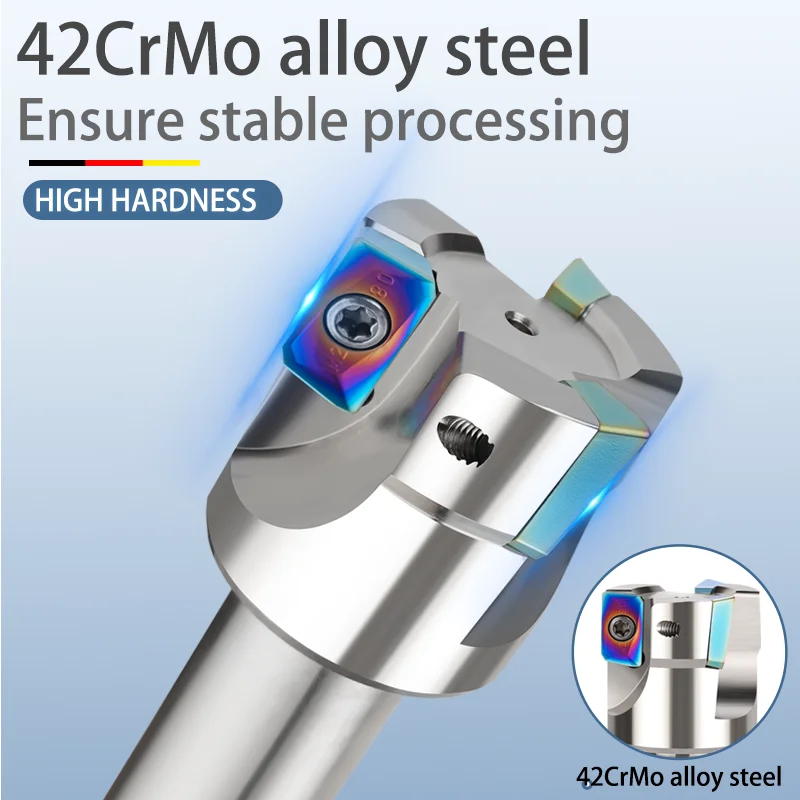 

Turret type integrated milling rod R0.8 straight shank C16 C20 turret milling machine tool rod rough face milling cutter