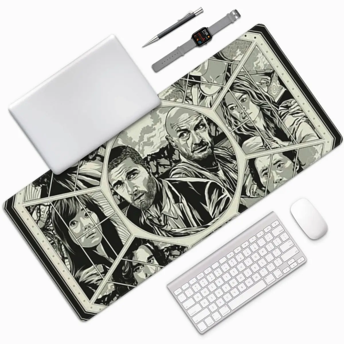 

Dharma Initiative American TV Series Lost Large Mouse Pad Computer Keyboard Mouse Mat Gamer PC Laptop Desk Mat Office Table Mats