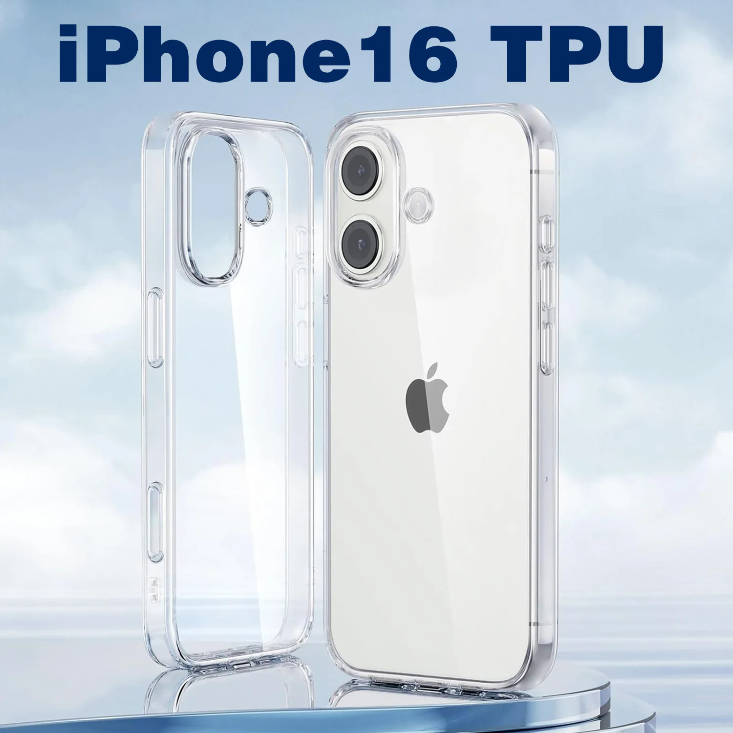 Ultradünne, klare, weiche Hülle für iPhone 16 Plus 16 Pro Max Fundas, transparente TPU-Rückseite – Detail 2