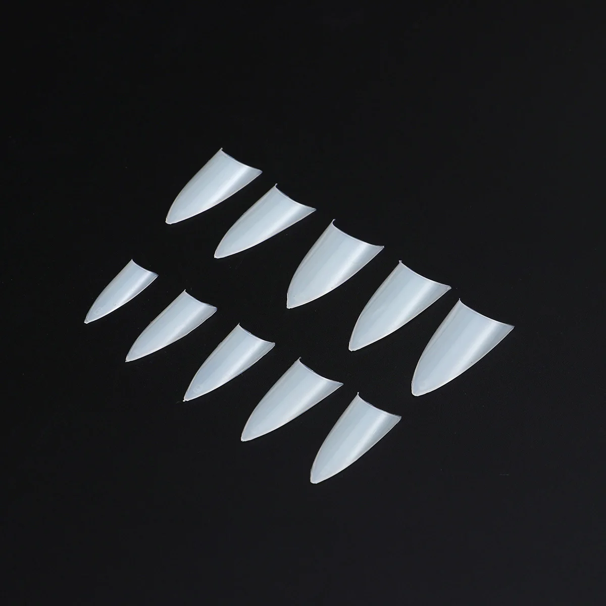 

500pcs Pointed Artificial Nails Clear Fake Tips Almond Shape False Nails Plastic Material Easy Shape File Paint Gel Acrylic
