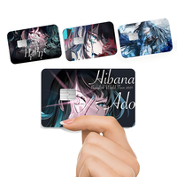Ado Kyogen X Uta Anmie Credit Card Skin Stickers No Adhesive Residue Water Proof For VISA Credit Card Subway Access Card