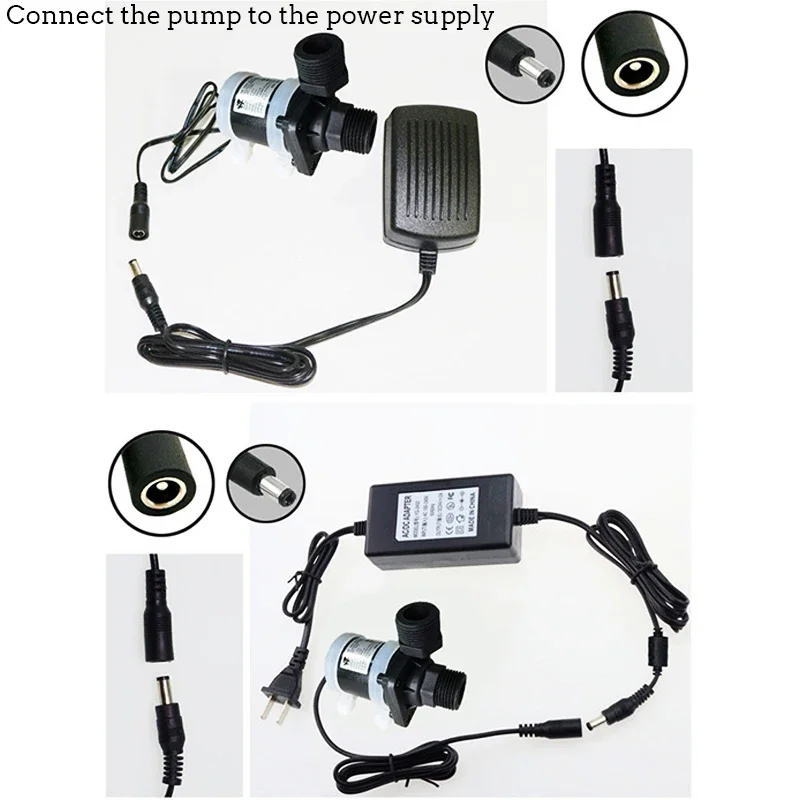 12V/24V DC Brushless Water Pump - Multifunctional Booster for Warm Air & Water Circulation - 1/2