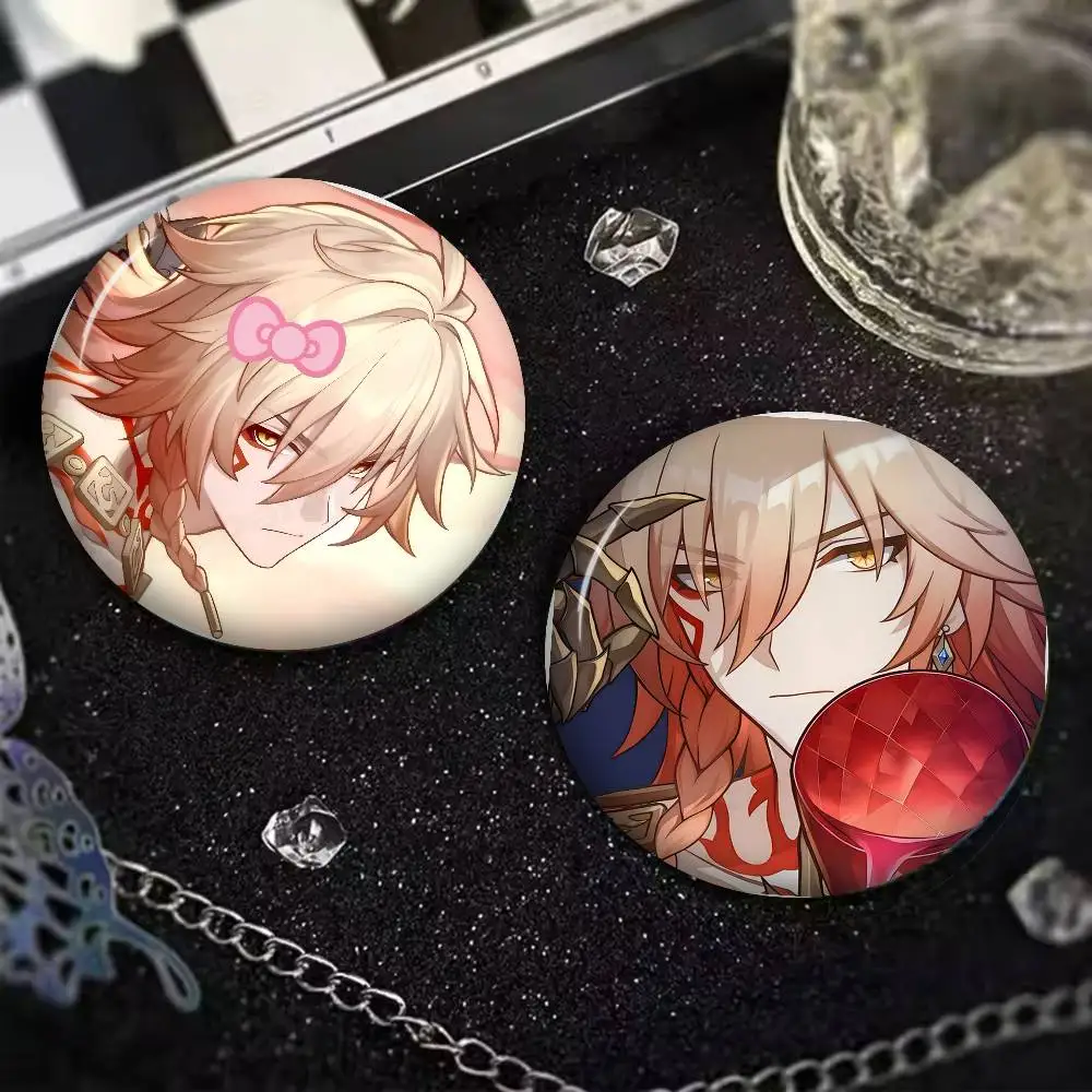 Honkai Star Rail Mydei New  Brooches Soft Button Pin Funny Silly Gnarpy on A Skateboard Meme Badge Gamer Collection Gifts view 4