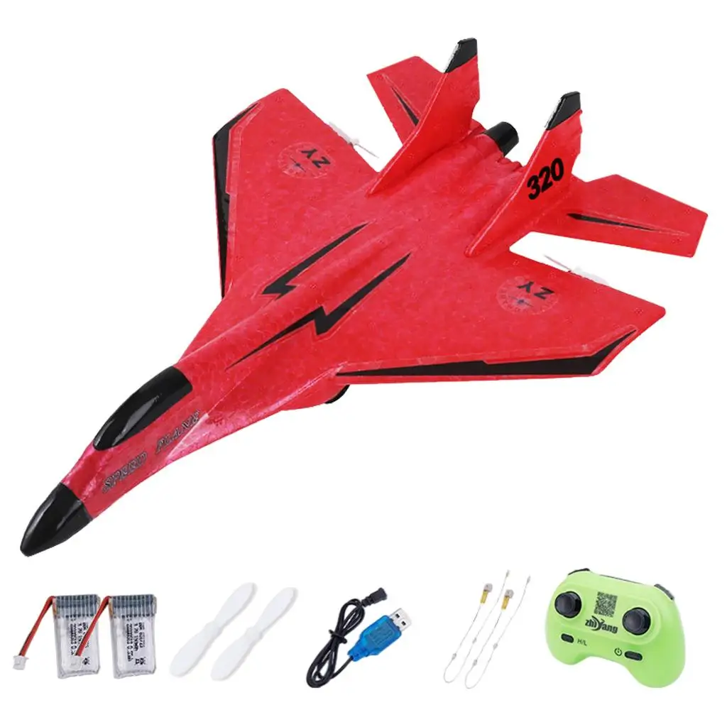 2.4G 2 Channel Remote Control Airplane with LED Night Light Fixed Wing Electric