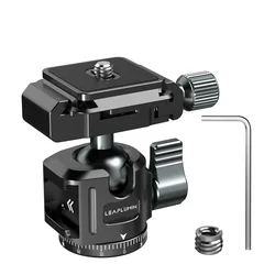 Low Profile Camera Tripod Ball Head,360 Rotating BallHead w Arca Cold Shoe 1/4