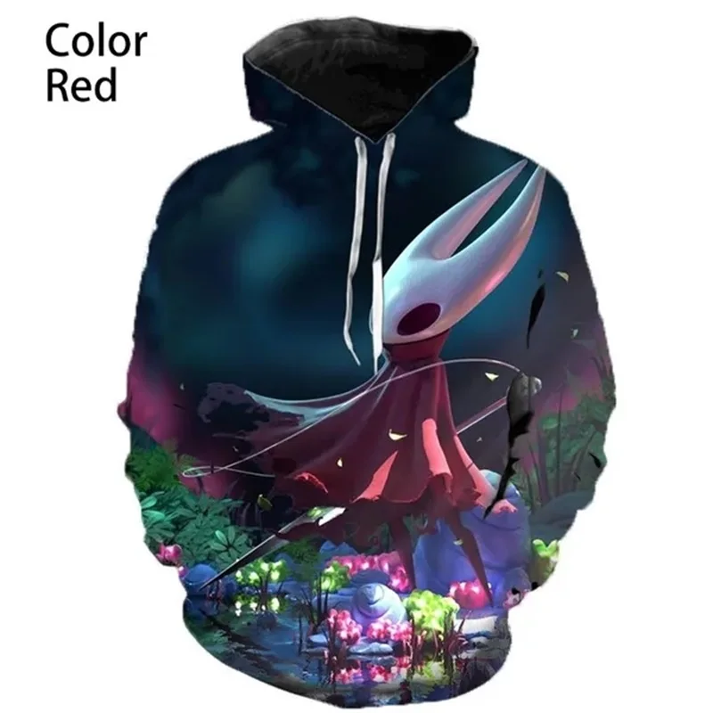 Hot Games Hollow Knight Graphic Hoodies For Men Women 3D Print Pullover Sweatshirts Tops Hip Hop Plus Size Hoodie Streetwear