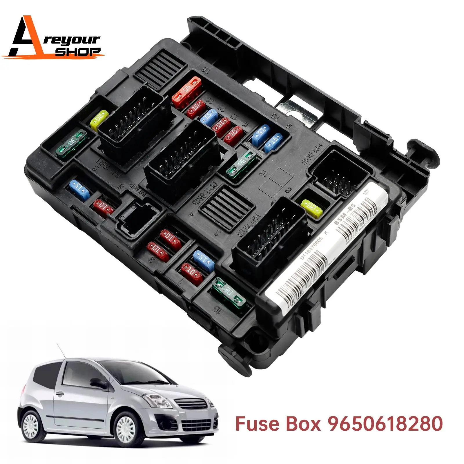 Fuse Box Module 9650618280 for Citroen C2 C3 I II C3 Picasso Peugeot 1007 207