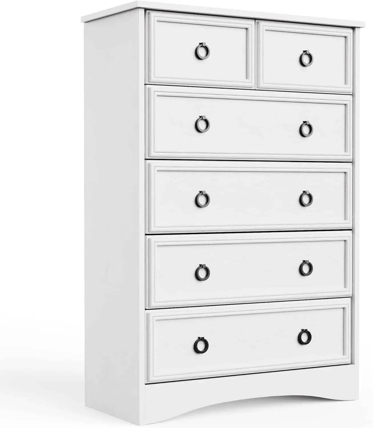 6 Drawer Dresser, Dressers for Bedroom, Tall Chest of Drawers Closet Organizers and Storage Clothes - Easy Pull Hand