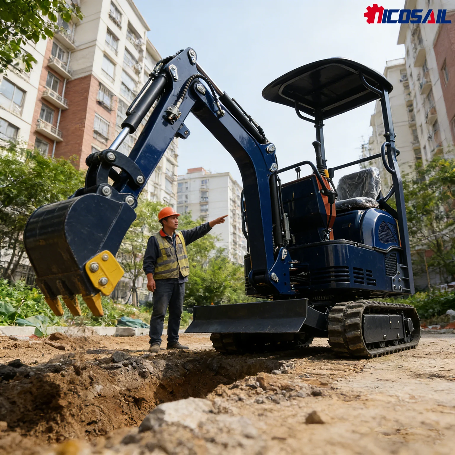 

0.8 Ton Mini Digger CE Euro 5 Hydraulic Small Crawler Excavator for Personal Garden and Farm Use