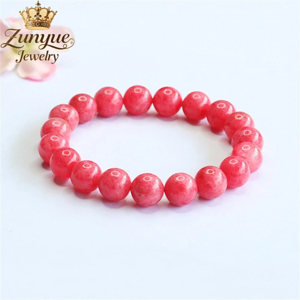 

High-End Natural Red Rose Crystal Bracelet Luxury Quality Jewelry Fashion Jewelry Exquisite Elegant Charms Popular Handicraft