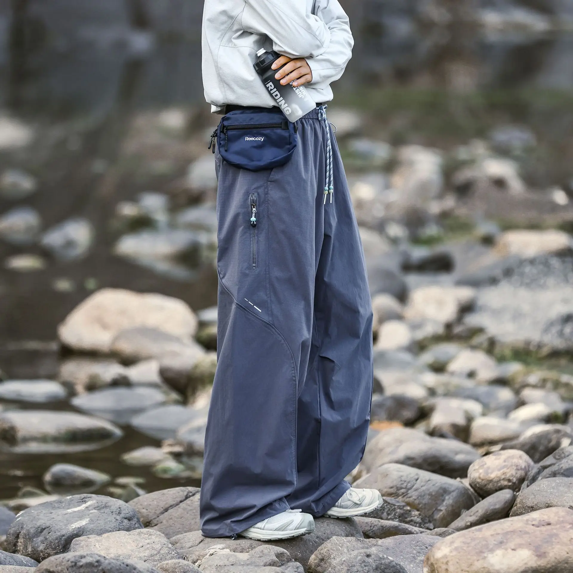 Outdoor Lightweight Cargo Pant Men Women Waterproof Quick Dry Sport Hiking Loose Casual Techwear Track Pant Joggers Trousers
