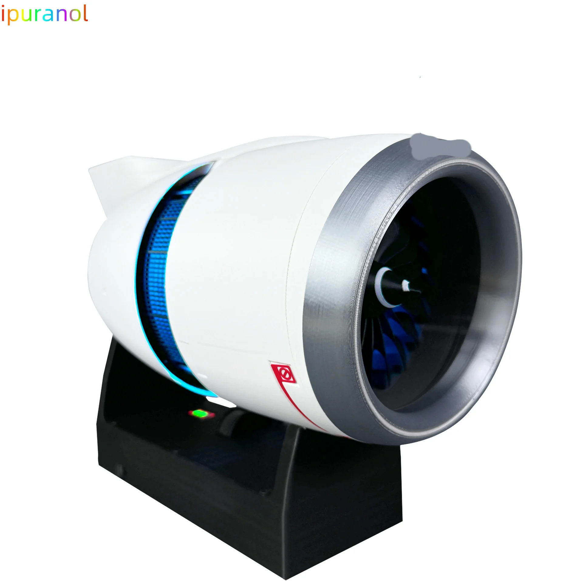 Aviation Turbofan Engine Model CFM-LEAP Equipped with Red and Blue Jet Lights Finished Model