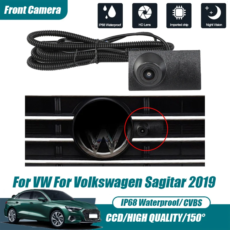 

Car Front View Parking CCD Night Vision LOGO Camera 150° Waterproof CVBS HD AHD For VW For Volkswagen Sagitar 2019 Color Camera