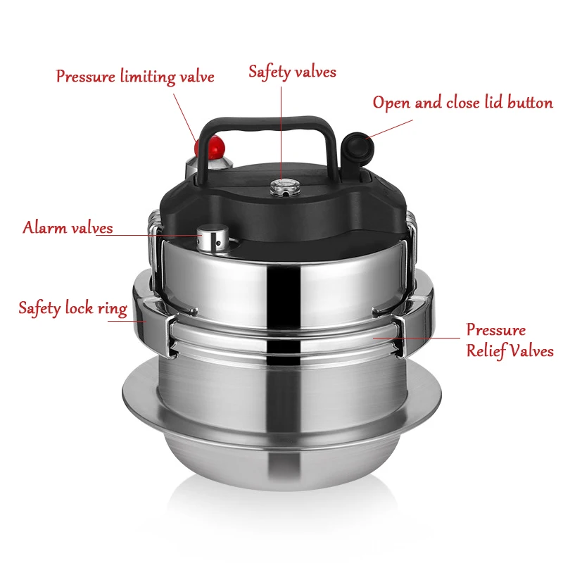 Imagem -06 - Universal Mini Panela de Pressão de Fogão de Indução a Gás Panela Multifuncional Sopa e Arroz 1.2l 1.6l Aço Inoxidável