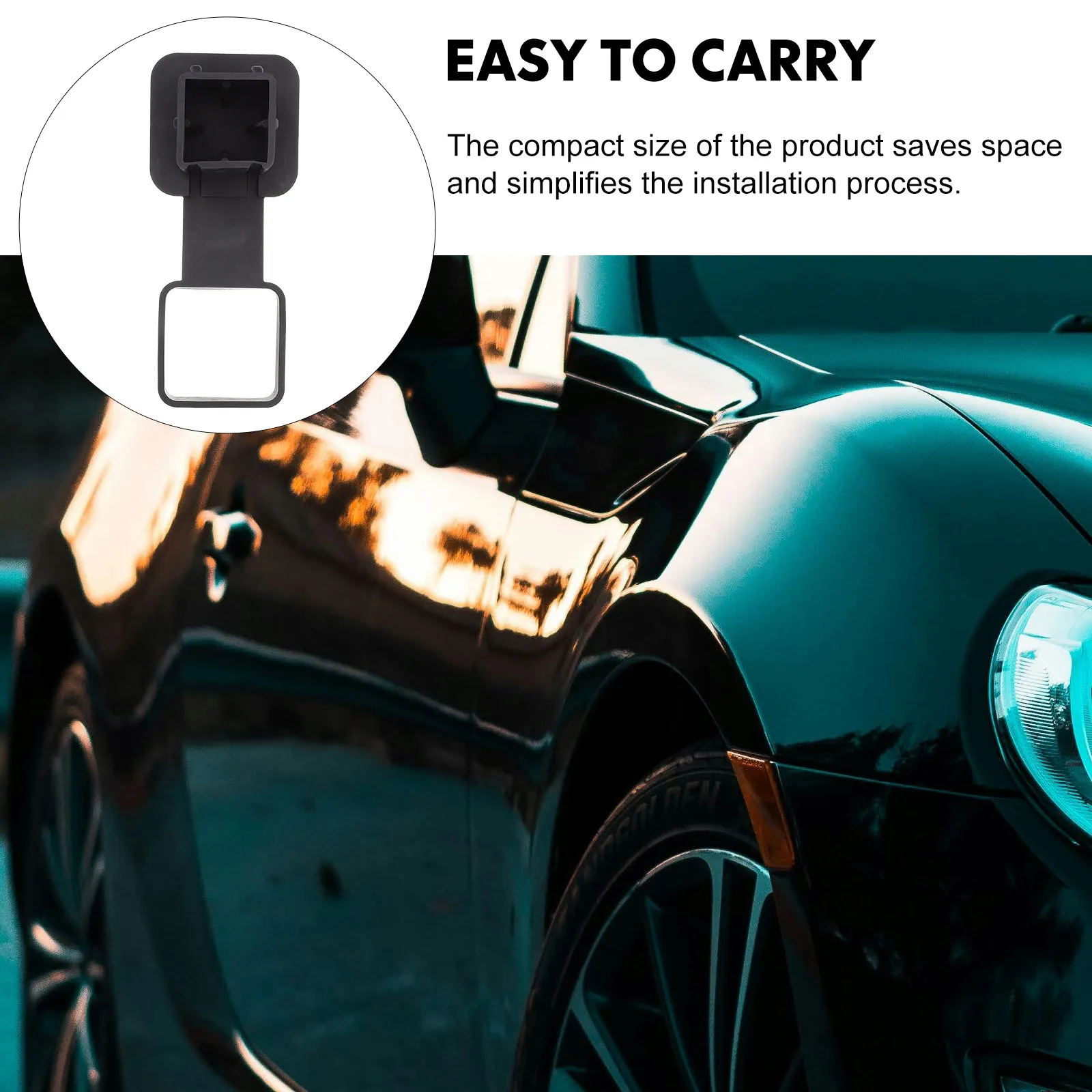 

Trailer Hitch Cover Car Tow Protector Black Plastic Cap For Truck Hook Dustproof Fading Resistant Easy Install
