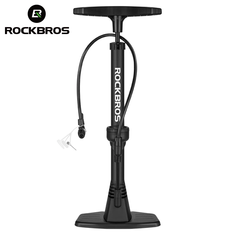 ROCKBROS 160PSI Bicycle Pump High Pressure Labor-saving Portable With Pressure Gauge Inflator MTB Road Bike Accessories