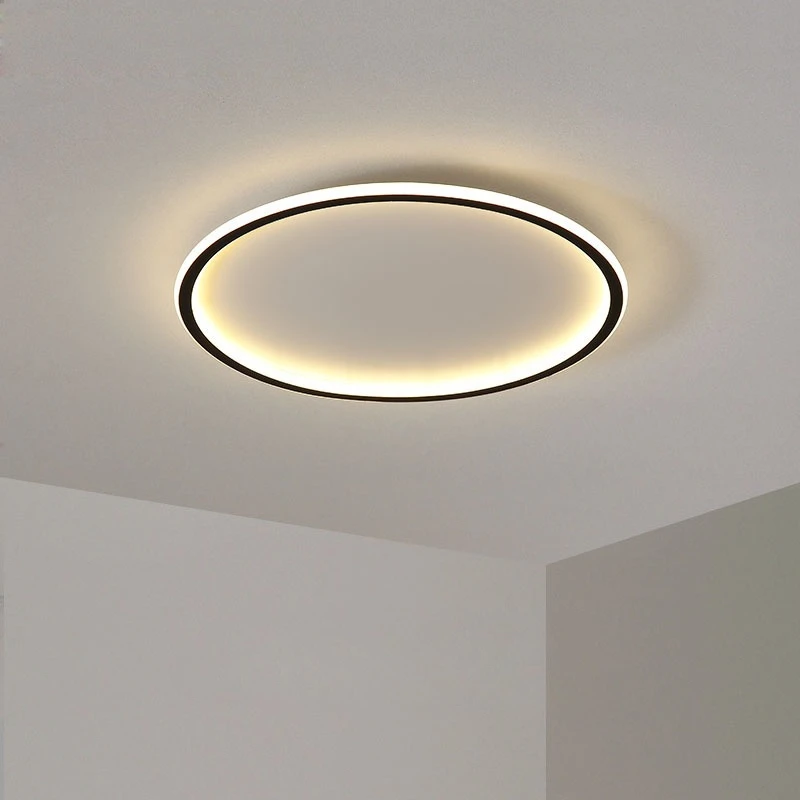 Minimalist Circle Metal Ceiling Light Dimmable For Living Dining Room Ceiling Lamps Study Office Bedroom Indoor Lighting Fixture