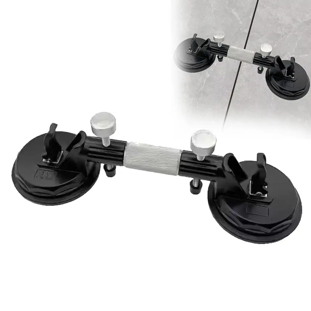 Seamless Stone Seam Setter Heavy Duty Dual Vacuum Class Ceramic Tile Sucker Tension Suction Cup Countertop Leveling Tensioner
